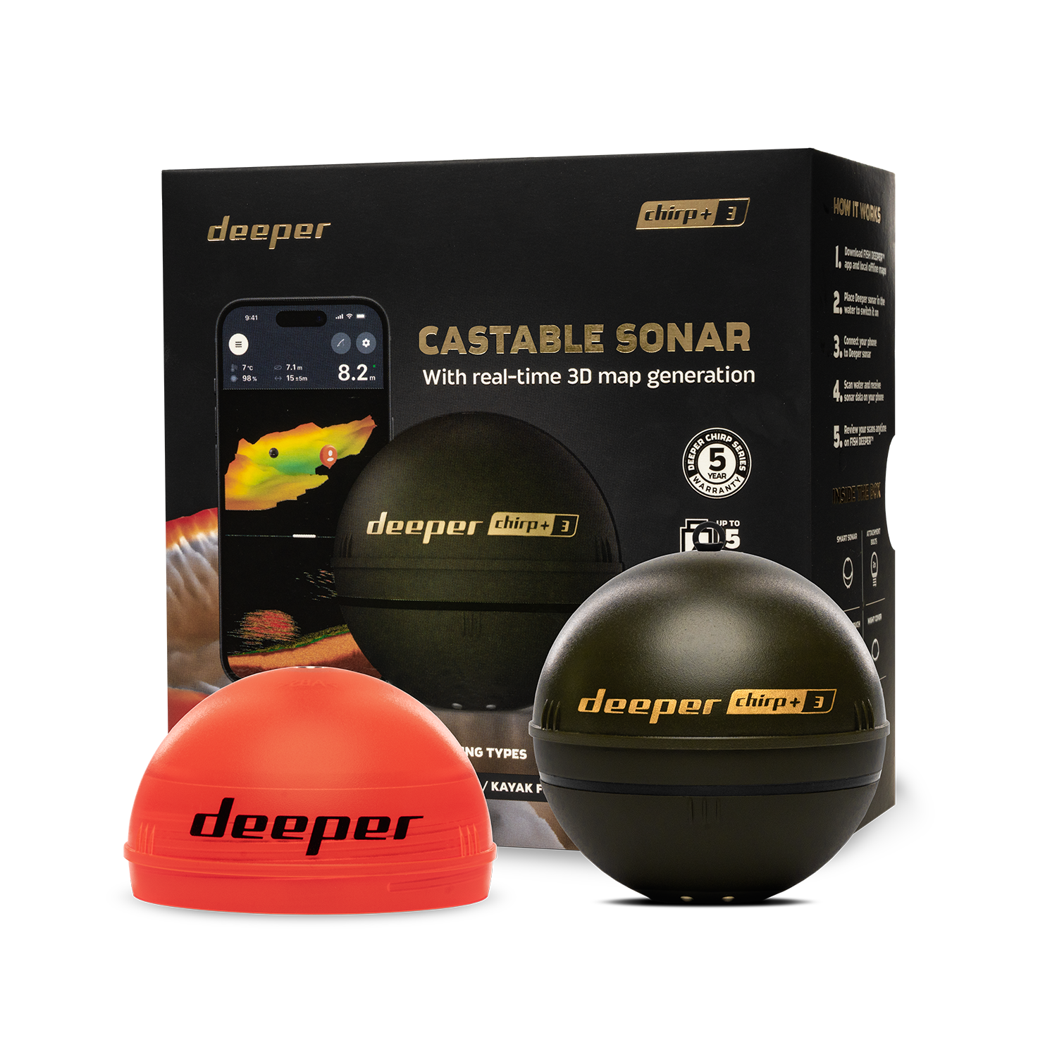 Fish Finder Cable - Deeper Smart Sonar Chirp+3 Fish Finder,