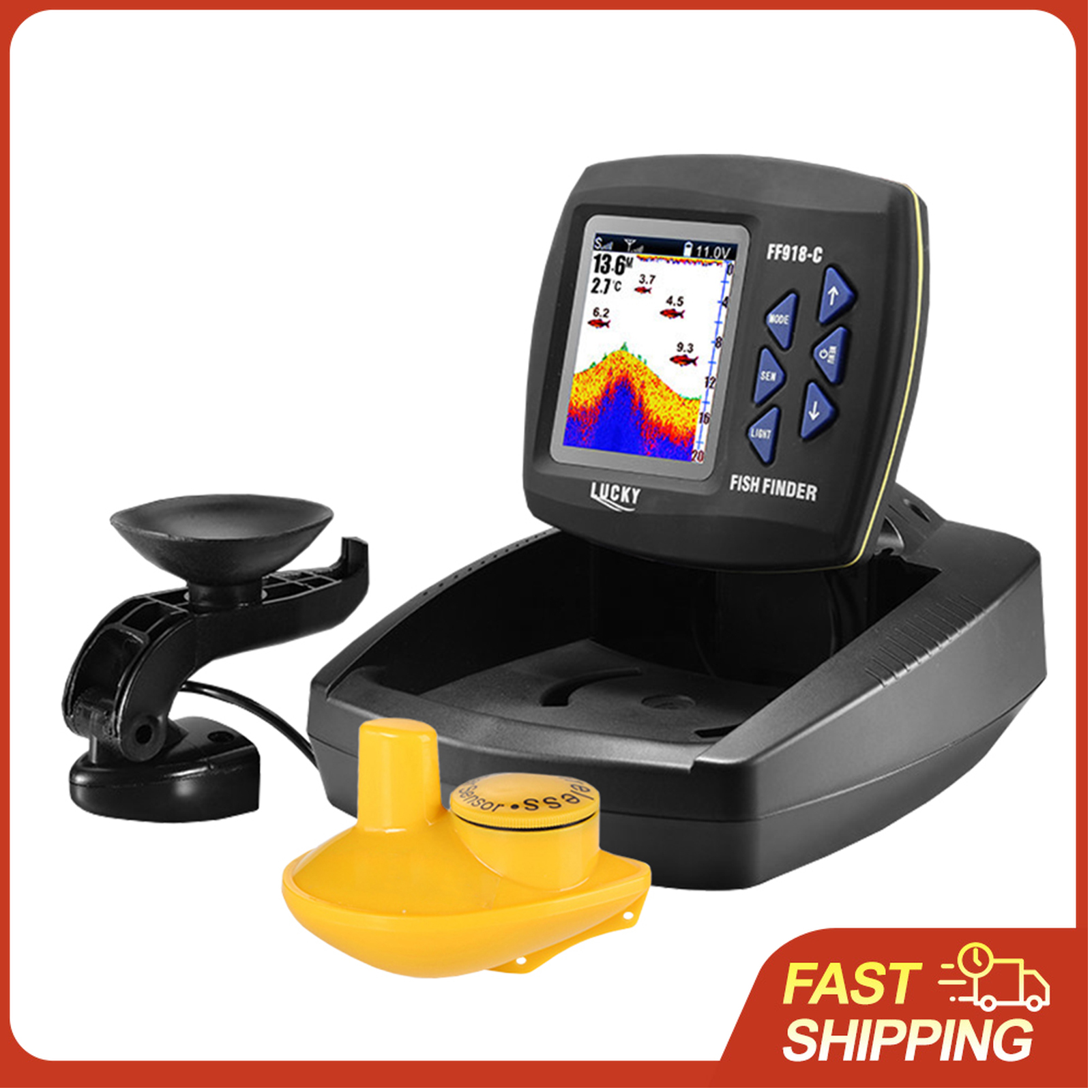 Fishing Depth Finder - Portable Fish Finder Wireless Sonar Sensor