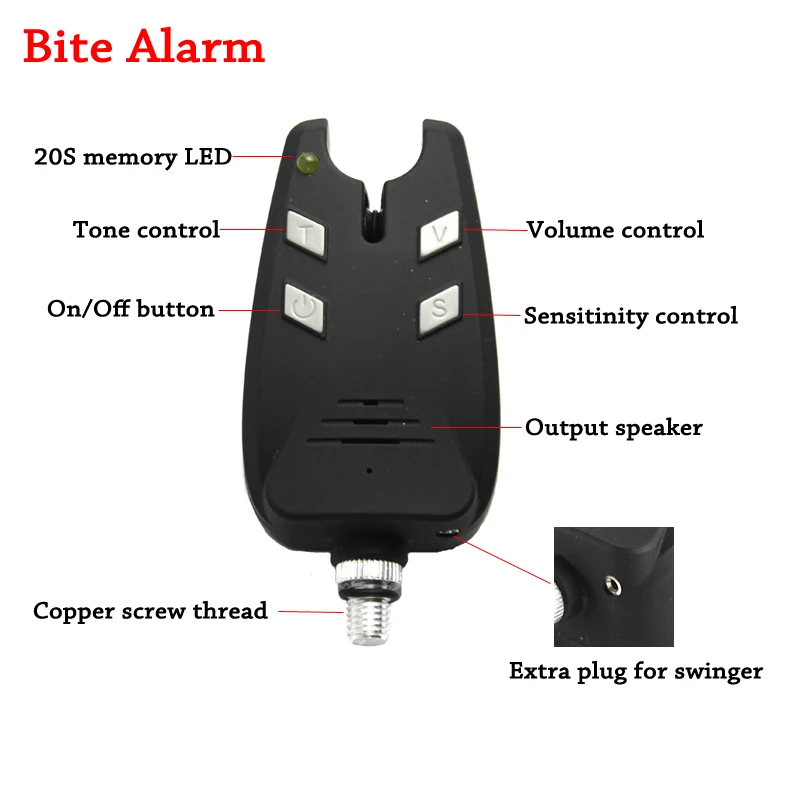 JSFUN 3PCS Carp Fishing Alarm  - Bite Alarm reseña y precio