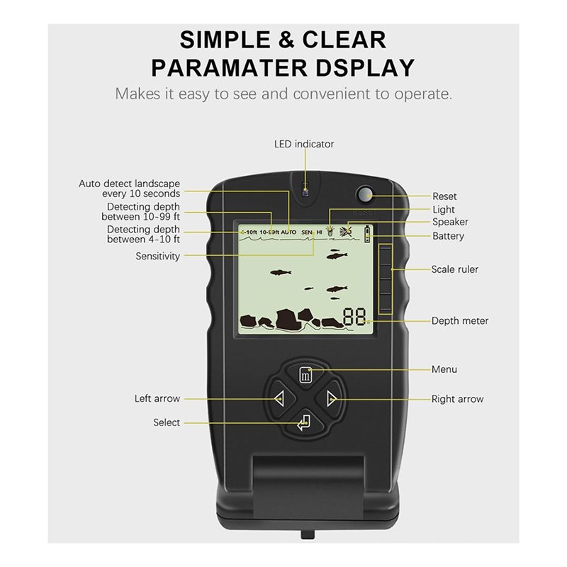 New Portable Fish Finder, Ice  - Fishing Depth Finder reseña y precio