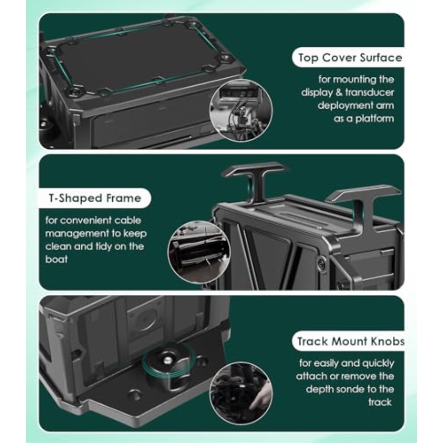Track Mounted Battery Box for  - Fish Finder Mount reseña y precio