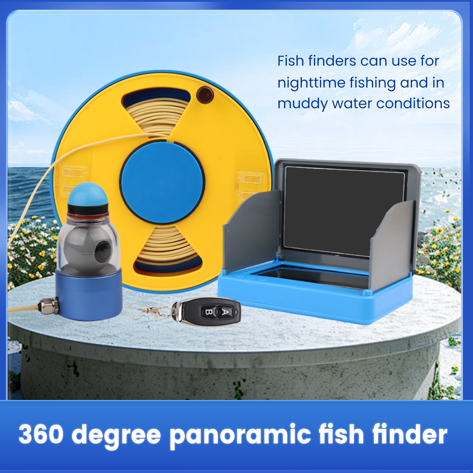 WIFI 360° Underwater Fishing C - Fish Finder Portable reseña y precio