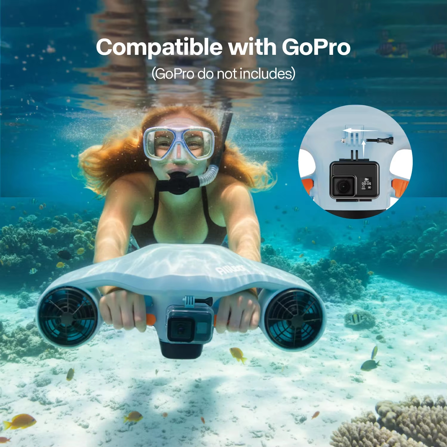 Asiwo MANTA 2 Underwater Scoot - Underwater Camera reseña y precio