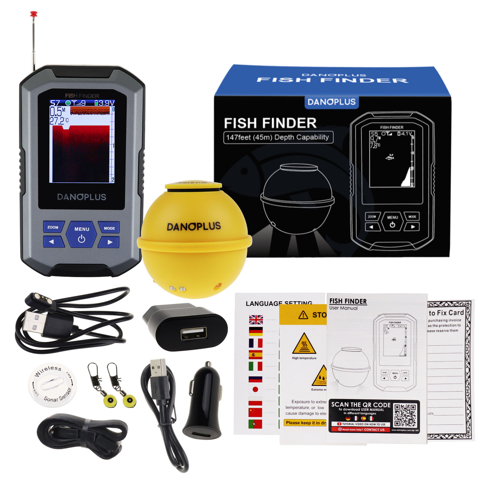 Fish Finder Wireless Sonar Sen - Fish Finder reseña y precio