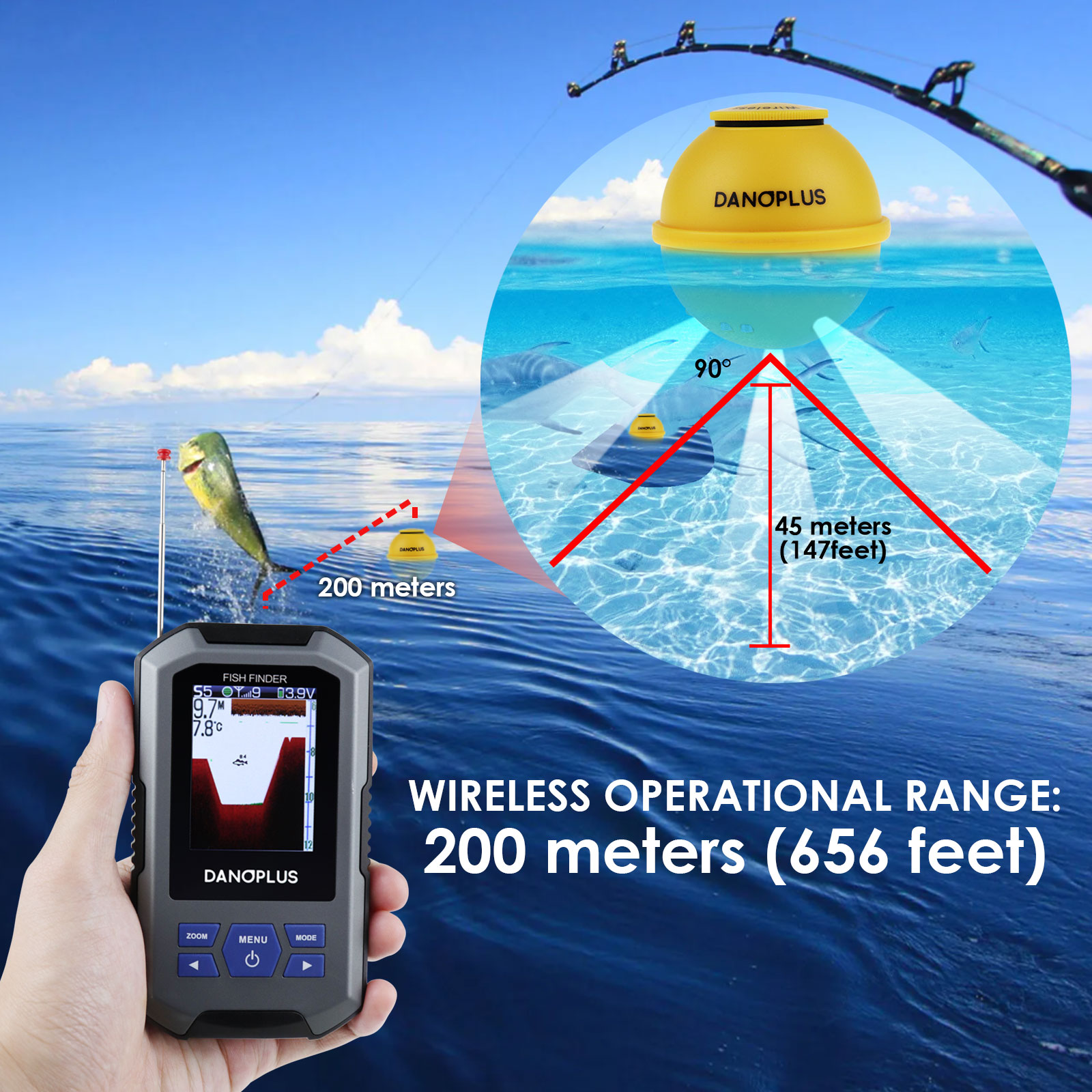 Fish Finder Wireless Sonar Sen - Fish Finder reseña y precio