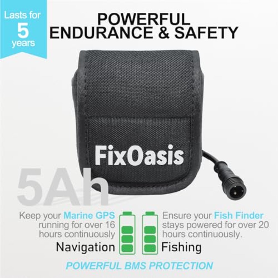 12V Lithium-Ion Fish Finder Ba - Fish Finder Charger reseña y precio