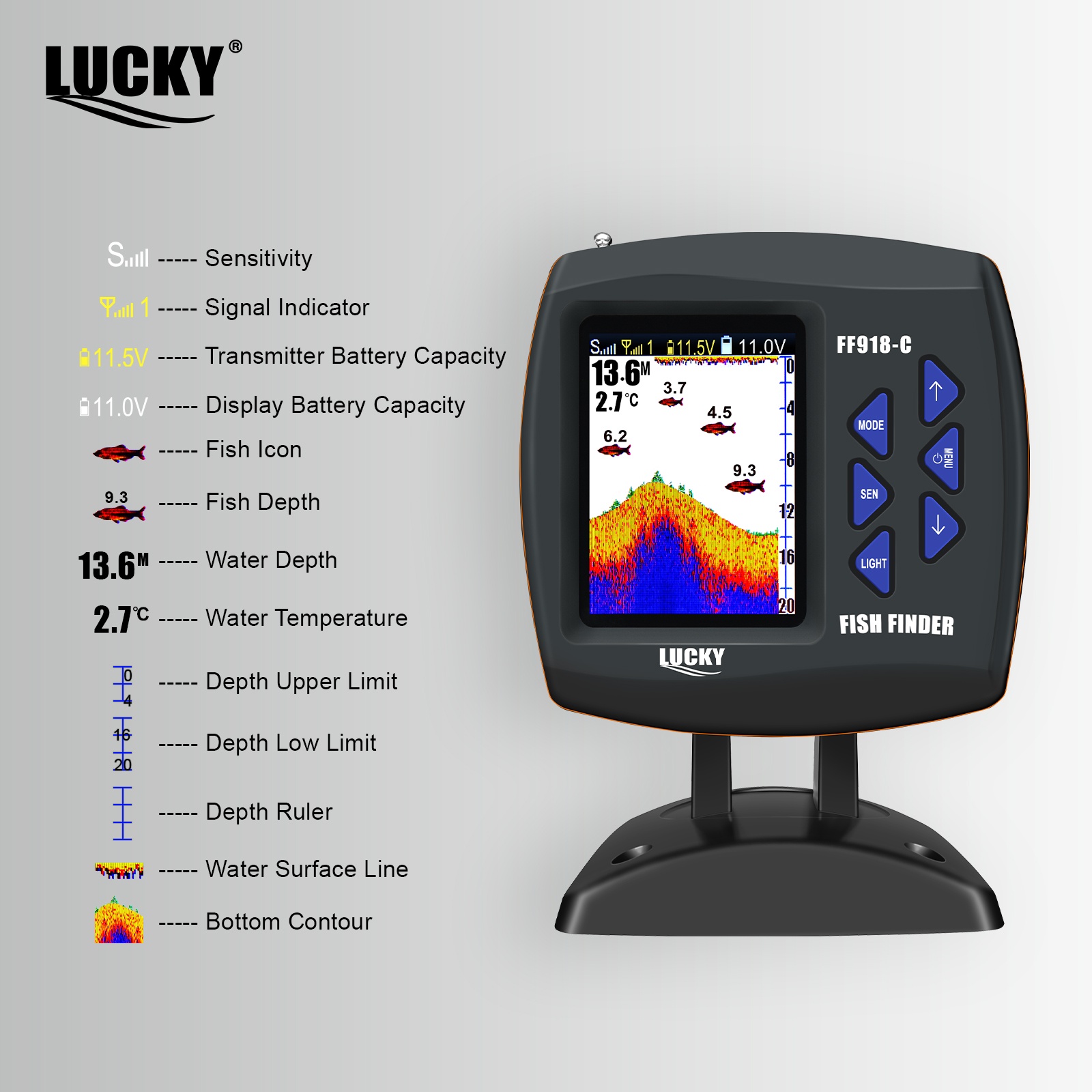 Lucky FF918 Wireless Remote Co - Fish Finder Cable reseña y precio