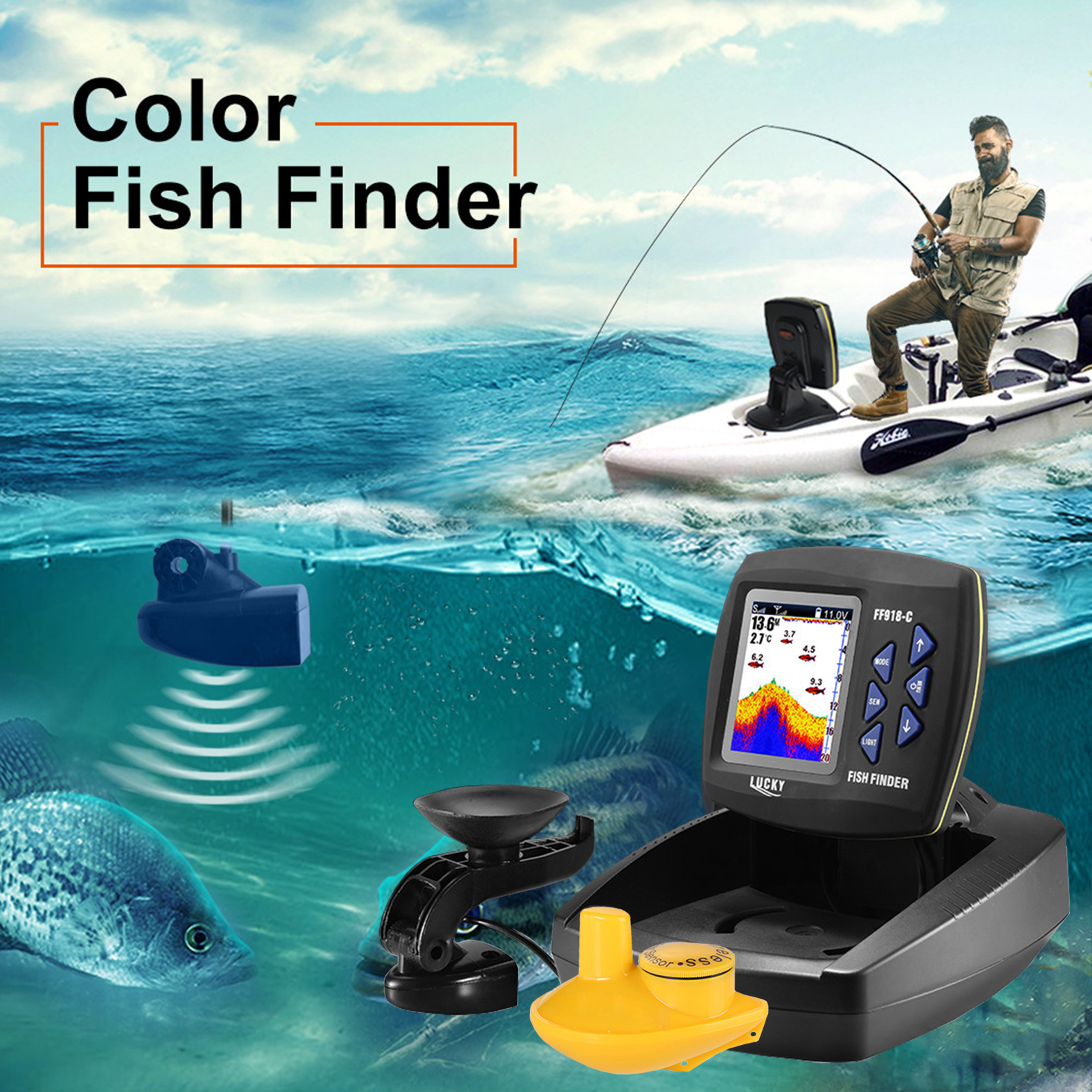 Portable Fish Finder Wireless  - Fishing Depth Finder reseña y precio