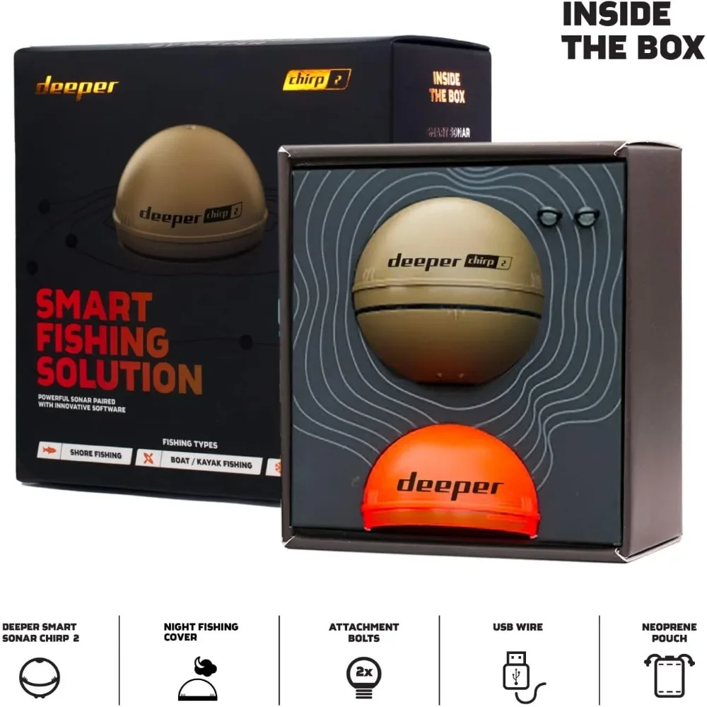 A  Chirp 2 Sonar Fish Finder - - Fishing Depth Finder reseña y precio