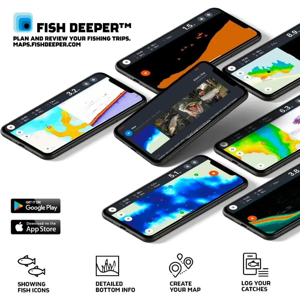 A  Chirp 2 Sonar Fish Finder - - Fishing Depth Finder reseña y precio