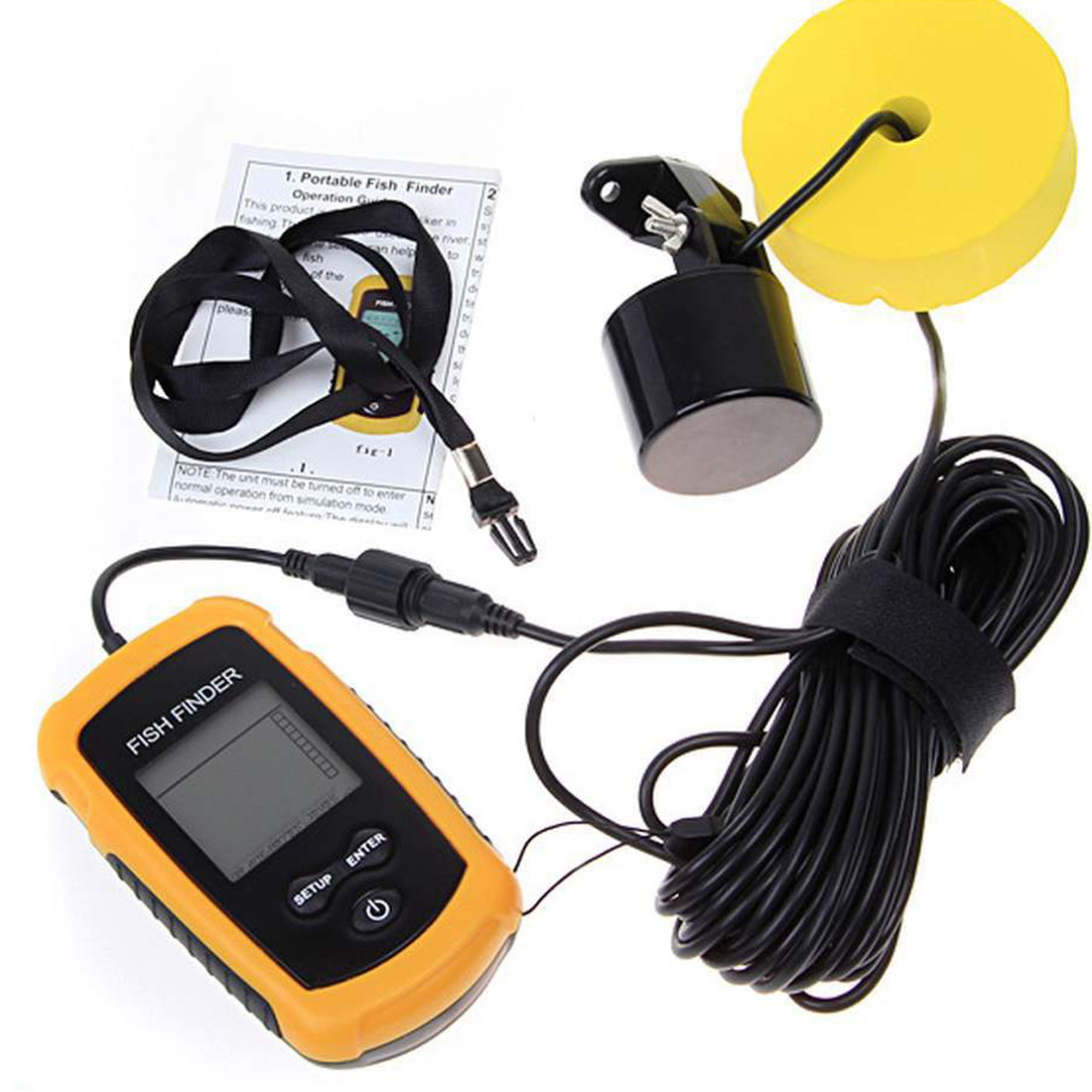 Alarm 100M Portable Sonar Fish - Fish Finder Transducer reseña y precio