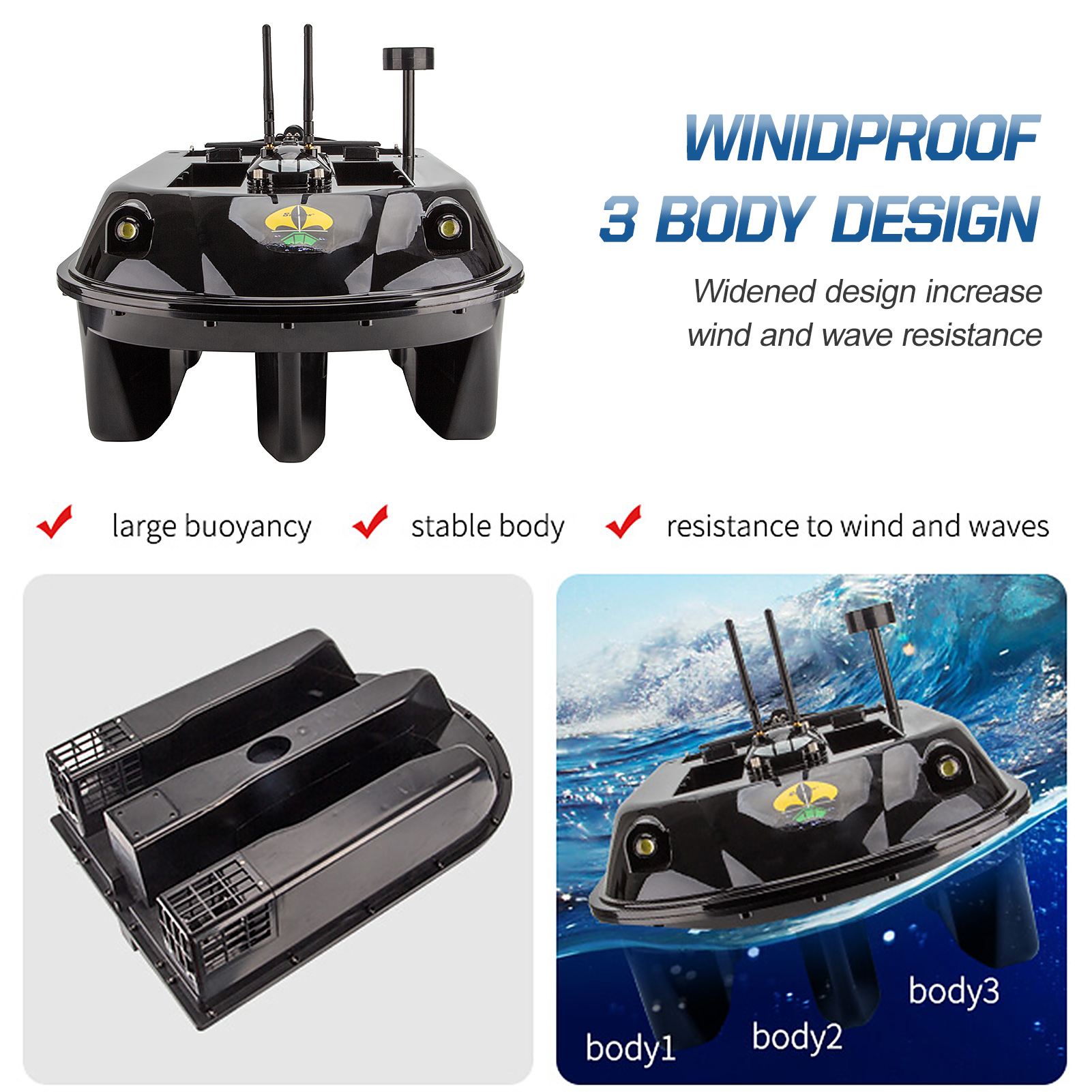 GPS RC Fish Bait Boat 8kg Load - Fishing Gps reseña y precio