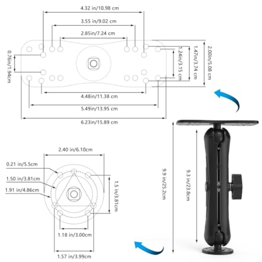 Aluminum Fish Finder Mount for - Fish Finder Mount reseña y precio