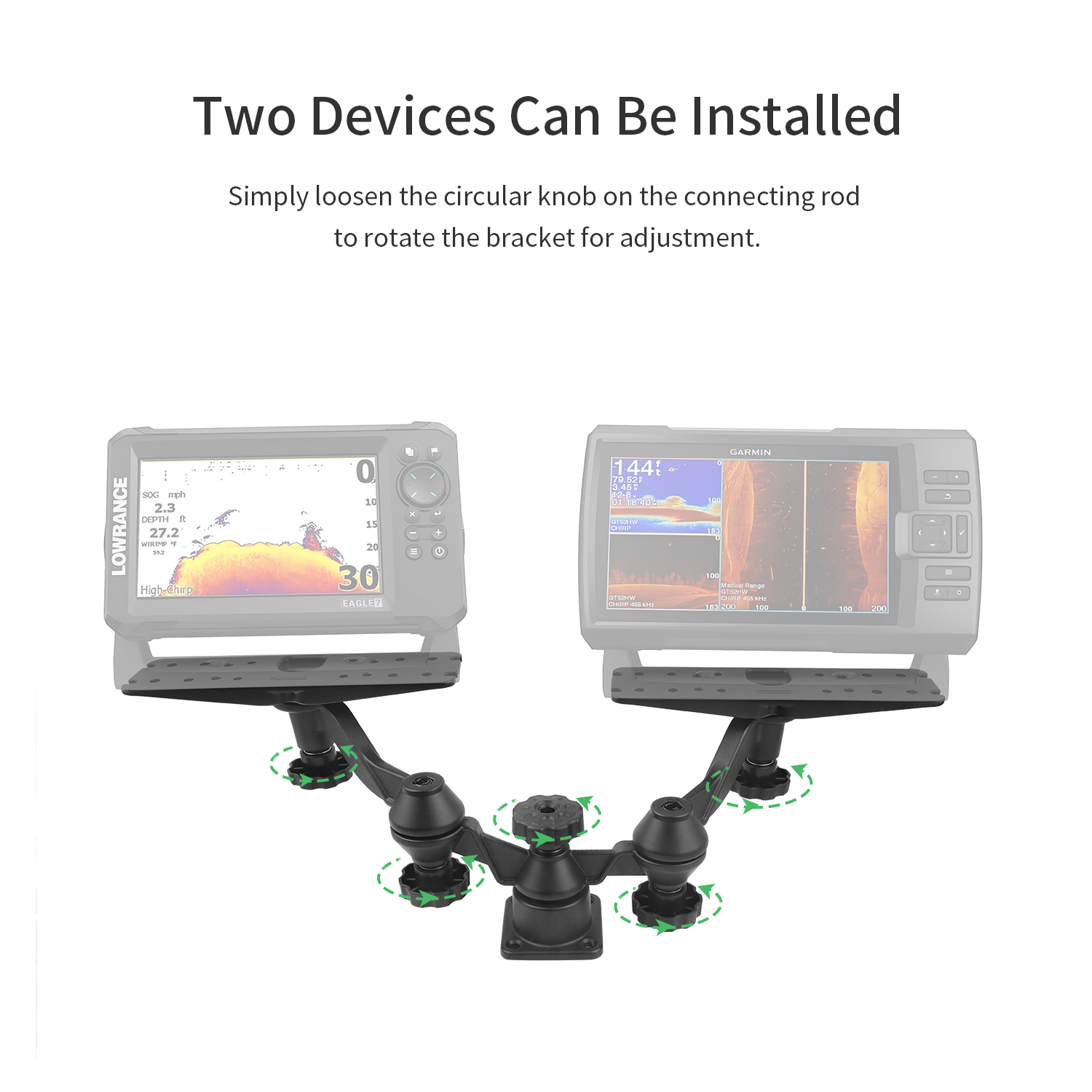Horizontal boom dual-arm fishf - Fish Finder reseña y precio