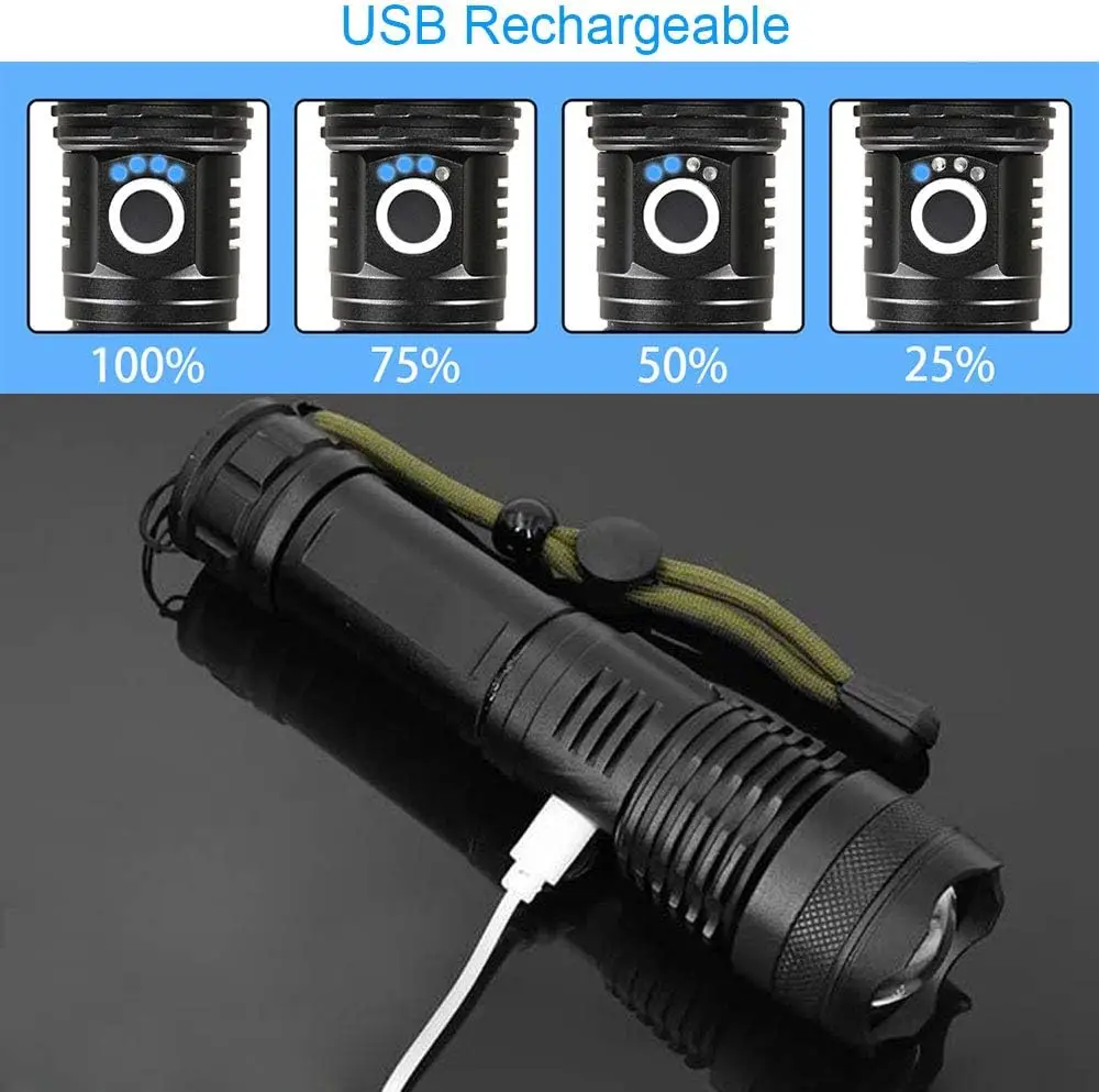 High Power LED Flashlight Rech - Fishing Light reseña y precio