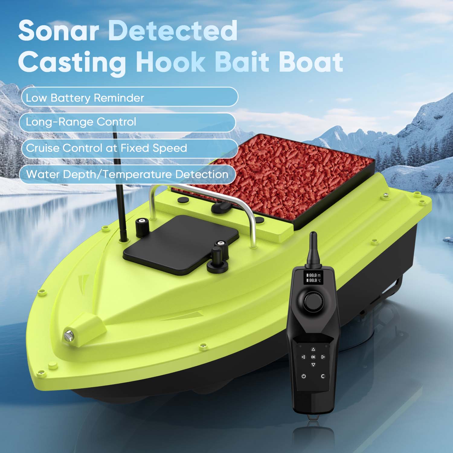 D36 RC Fishing Bait Boat with  - Fishing Depth Finder reseña y precio