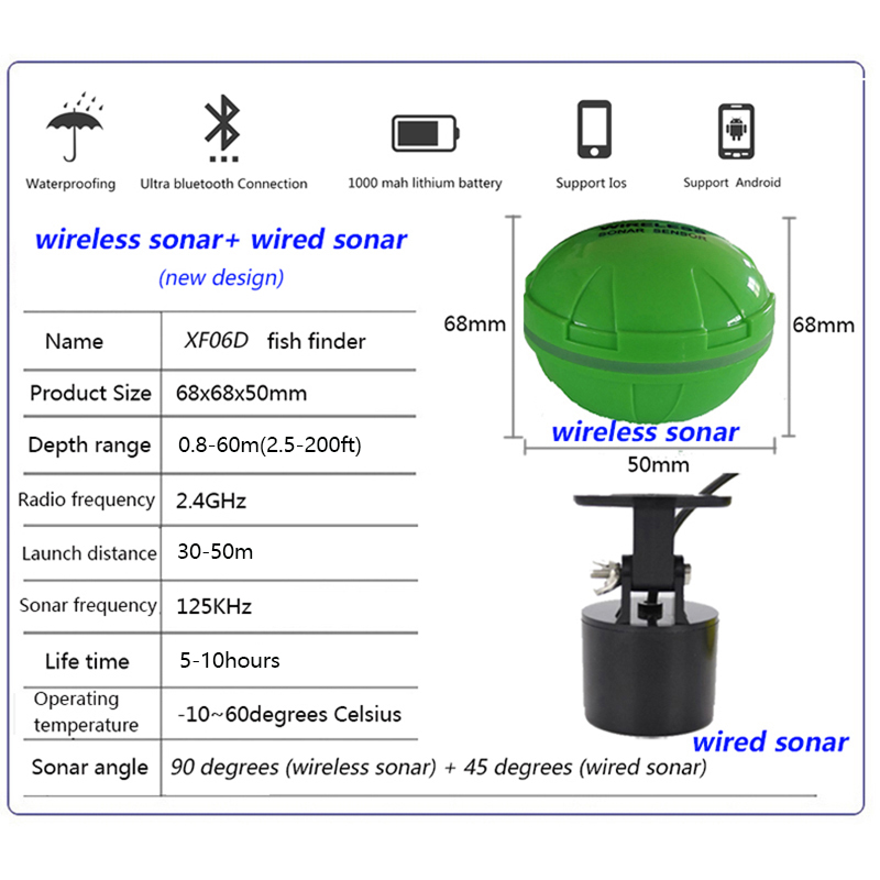 Portable Bluetooth Wireless So - Fish Finder Portable reseña y precio