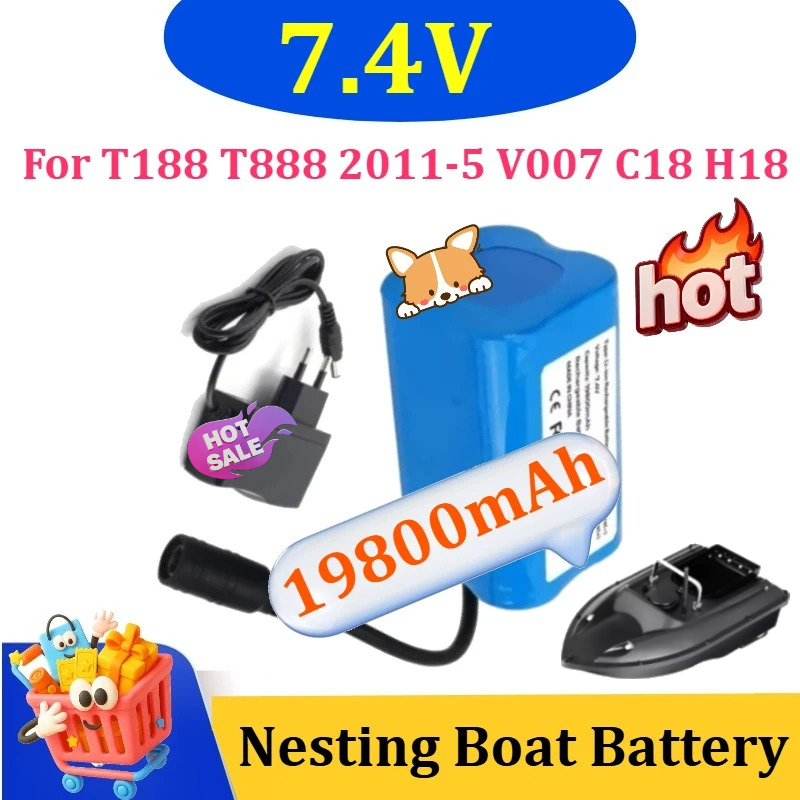 7.4V 19800mAh Battery with USB - Fish Finder Charger reseña y precio