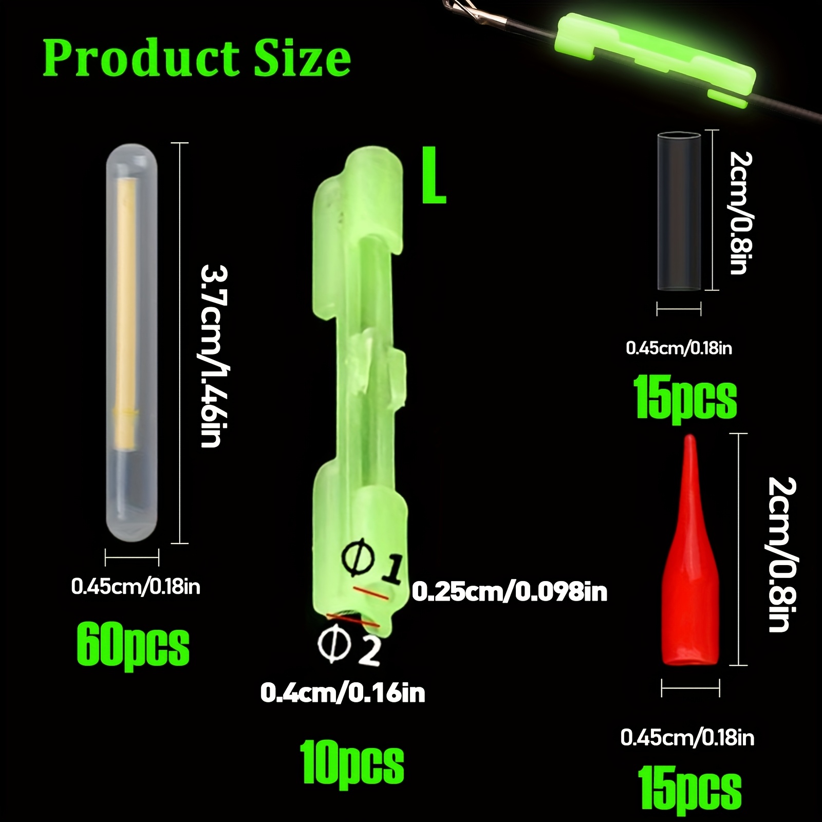 100PCS Fishing Glow Sticks Set - Bite Alarm reseña y precio